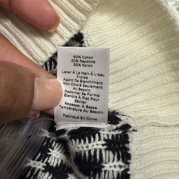 NWT Talbots Women's Black and White Sweater Size Large - Picture 4 of 8
